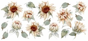 Gario Nálepka na stenu Sunflower - krásne slnečnice