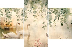 Obraz - Jazero, aquarel (90x60 cm)