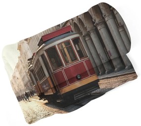 Sablio Deka Historická červená električka - 150x120 cm