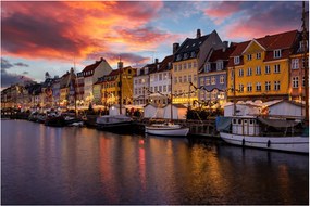Obraz - Nyhavn, Kodaň (90x60 cm)