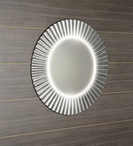 Sapho Sapho, PRIDE guľaté zrkadlo s LED osvetlením v ráme, priemer 90cm, strieborná, PD952