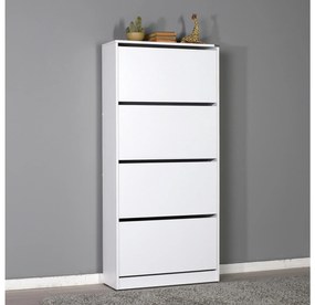 Botník (skrinka na topánky) Nimelo 4 (biela). Akcia -19%. Vlastná spoľahlivá doprava až k Vám domov. 1094670