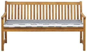 Záhradná lavica 160 cm VESTFOLD (drevo) (modrý podsedák). Vlastná spoľahlivá doprava až k Vám domov. 1022843