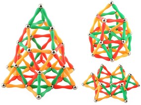 ISO 4482 Magnetická stavebnica Magnetic 3D - 130 dielov