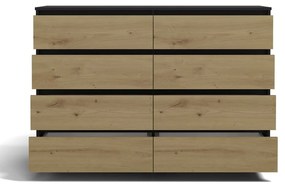 Komoda Musecalo 7 140 (antracit + dub artisan). Akcia -20%. Vlastná spoľahlivá doprava až k Vám domov. 1132829