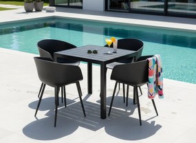 Noela Záhradný jedálenský set Viking M + 4x stolička Rikke