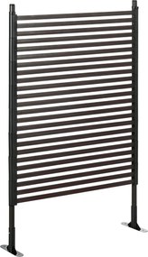 Outsunny Záhradný Plot Kovový Plot 93 x 150 cm Vysoká Dekoratívna Mriežka Sada s Nohami Pes Plot Horný Oblúkový Plot Krajinný Plot pre Záhradné Kvetin
