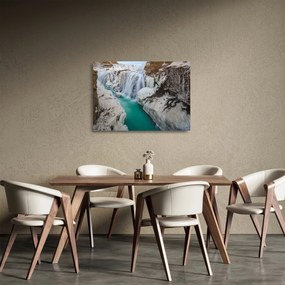 Sklenený obraz - Islandská príroda (70x50 cm)
