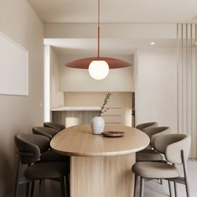 Luster na lanku SLATE 1xE27/15W/230V pr. 65 cm tehlová