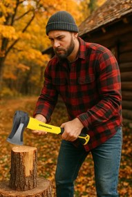 Sekera na štiepanie dreva 1000g 45cm pevná hlava z uhlíkovej ocele
