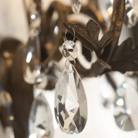 ONLI - Luster na reťazi TERESA 5xE14/6W/230V bronzová