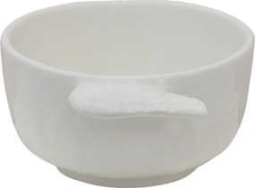 Biela keramická miska na polievku s krídlami Wings - 14*10*5 cm