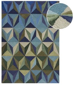 Modrý vlnený koberec 160x230 cm Reverie – Flair Rugs