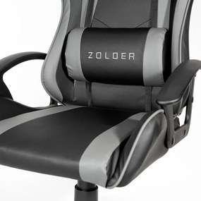 Herná stolička FIORANO čierna/sivá