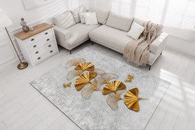 MIRO 51969.802 umývací koberec Motýle protišmykový - šedá / zlato Veľkosť: 160x220 cm
