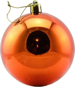 DECOLED Sada vianočných ozdôb medené plastové gule 8 cm, 12× lesklé, 12× matné, balenie 24 ks