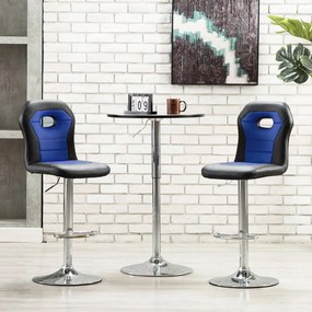 Barové stoličky 2 ks, modré, umelá koža 249716