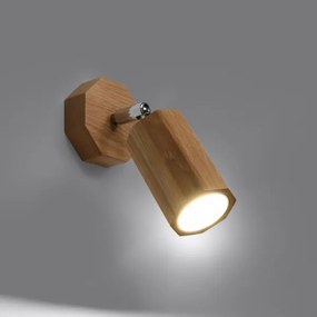 Sollux SL.1028 - Nástenné bodové svietidlo ZEKE 1xGU10/40W/230V dub