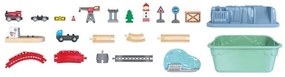 Hape Vláčikodráha set v boxe - Prístavisko