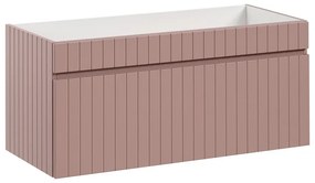 Závesná skrinka pod umývadlo Iconic 100 cm ružová