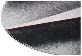 Čierno-biely umývateľný okrúhly koberec ø 120 cm – Vitaus