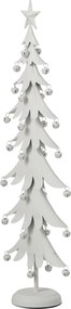 Biely antik kovový stromček s rolničkami Christmas Tree XL - 25 * 13 * 78,5 cm