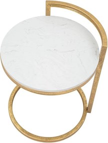 Okrúhly odkladací stolík s mramorovou doskou ø 40,5 cm Round Marble – Mauro Ferretti