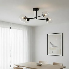 Brilagi - Prisadený luster MALIVA 4xE14/15W/230V čierna/číra