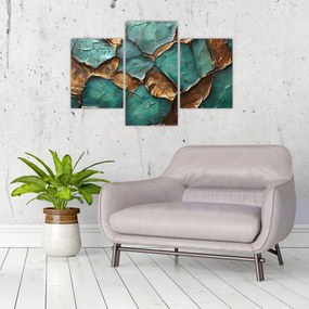 Obraz - Zeleno-zlatá maľba (90x60 cm)