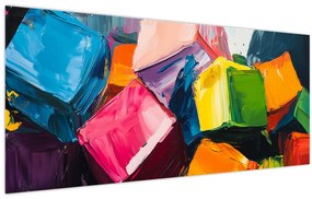 Obraz - Farebné kocky (120x50 cm)