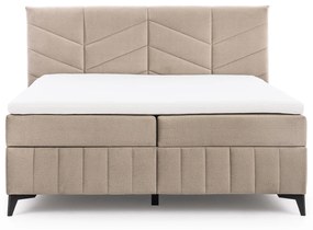 Boxspring posteľ Penia 160x200 s úložným priestorom - béžový hydrofóbny velúr Element 6