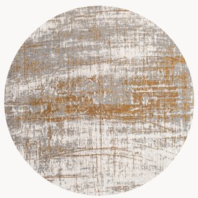 Okrúhly plocho tkaný žakárový koberec do interiéru/exteriéru Griff