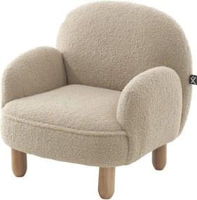 Béžové detské kresielko z textílie buklé Rocky – Vipack