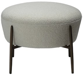 ORBIT TABURET dove bouclé/antique brass