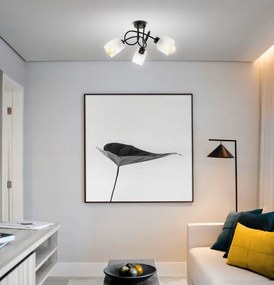 BERGE LED stropná lampa LOFT - 3xE27 - CUBE WHITE