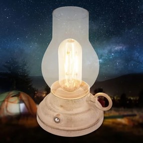 Brilo - LED stmievateľná vonkajšia nabíjateľná stolná lampa KANEA LED/1,5W/5V IP44 1200 mAh béžová