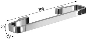 GEDY A8213014 Samoa držiak uterákov 30 x 6,5 cm, čierna