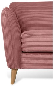 Ružová menčestrová rohová pohovka (pravý roh) Paris – Scandic