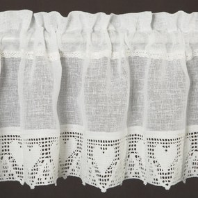 KRÁTKA ZÁCLONA NA PÁSKE DORIS 150X30 CM KRÉMOVÁ