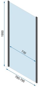 Rea Rapid Slide, 3-stenová sprchová kabína 140 (dvere) x 80(stena) x 80(stena) x 195 cm, 6mm číre sklo, chrómový profil, KPL-09112