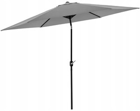 Zahradní slunečník s ochranným obalem VELLO 300 cm šedý