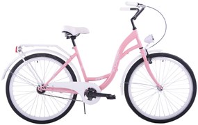 KOZBIKE Mestský bicykel K35 1 prevodový Púdrovo ružový  28&quot; 18&quot; 2022