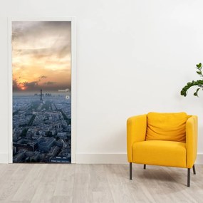 Fototapeta na dvere - Paríž z výšky (95x205cm)