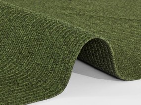 Hanse Home, Kusový koberec Braided 105554 Green kruh – na von aj na doma, 150x150 (priemer) kruh, zelená, chodba / predsieň