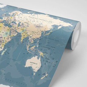 Samolepiaca tapeta vintage mapa sveta - 150x100