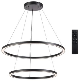 Brilagi - stmievateľný LED luster na lanku PORTOFINO LED/98W/230V pr. 80 cm čierna +DO