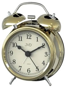 Ručičkový budík s mechanickým zvonením JVD SRP2215.2, zlatý – 12,5 cm