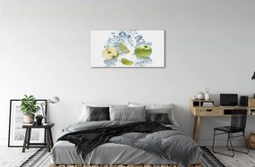 Obraz canvas Voda jablko nakrájaný 125x50 cm
