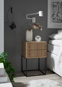 Nočný stolík s 2 zásuvkami Marle, dub artisan