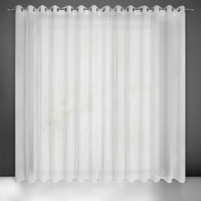 ZÁCLONA NA KRÚŽKOCH CARLA 300X250 CM BIELA